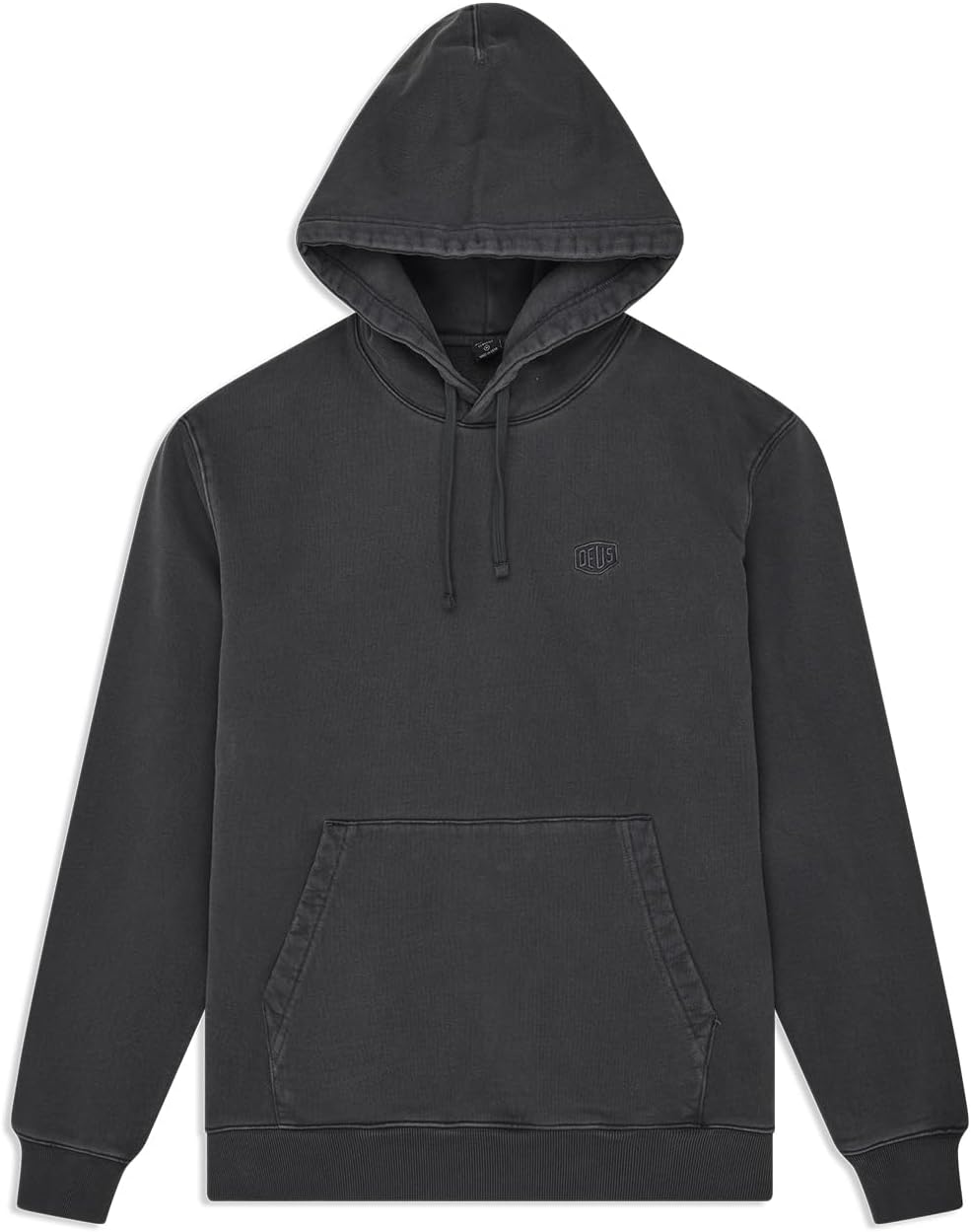 

Мужская толстовка с капюшоном Deus Ex Machine Shield, окрашенная в технике Garment Dyed Deus Ex Machina, черный