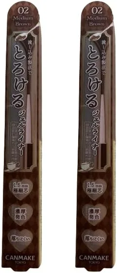 Подводка для глаз Canmake Creamy Touch Liner 02 Medium Brown, 2 шт.