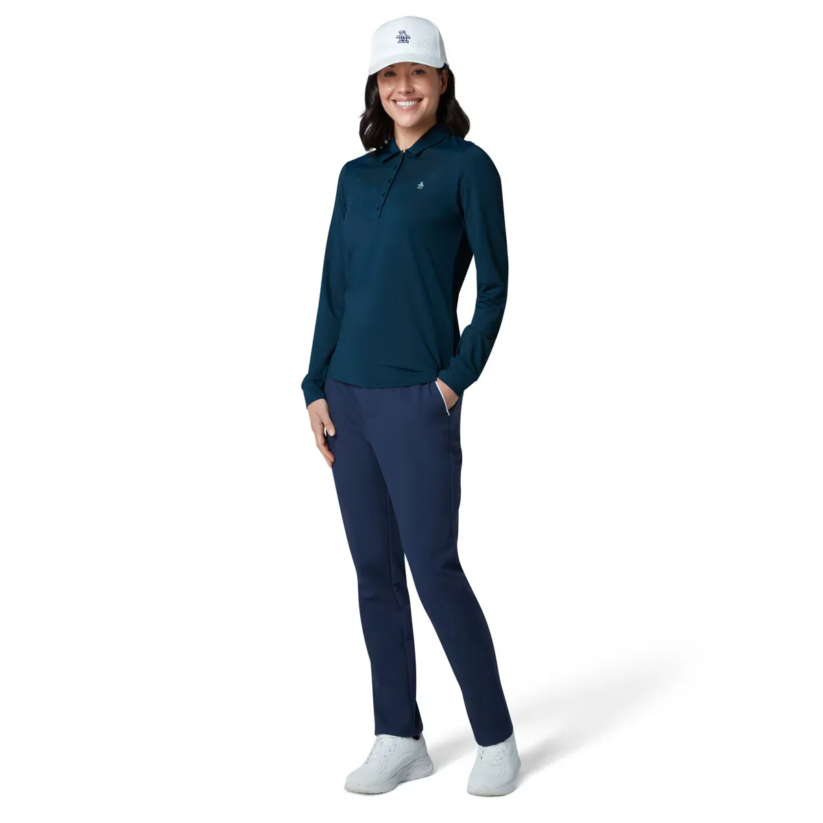 

Женская рубашка поло LS POLO WITH MESH YO O.Penguin, черный