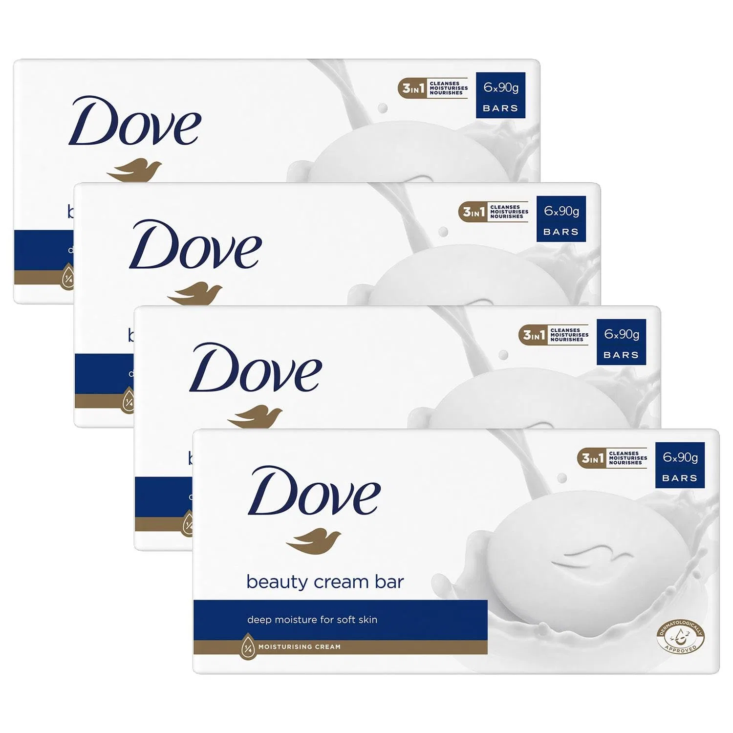 Крем-мыло Dove Original Beauty Bar 3-в-1 без сульфатов 6 x 90 г (4 шт.) Dove