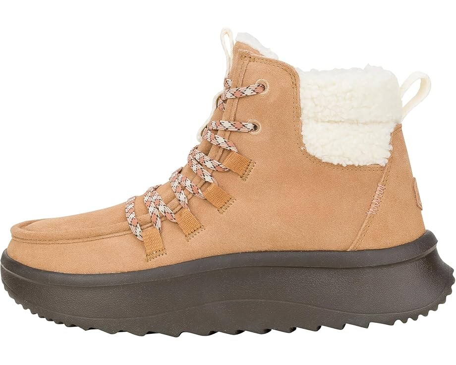 Лоферы Hey Dude Wendy Peak Apres Suede Cozy, цвет Chestnut/Black — фото 4