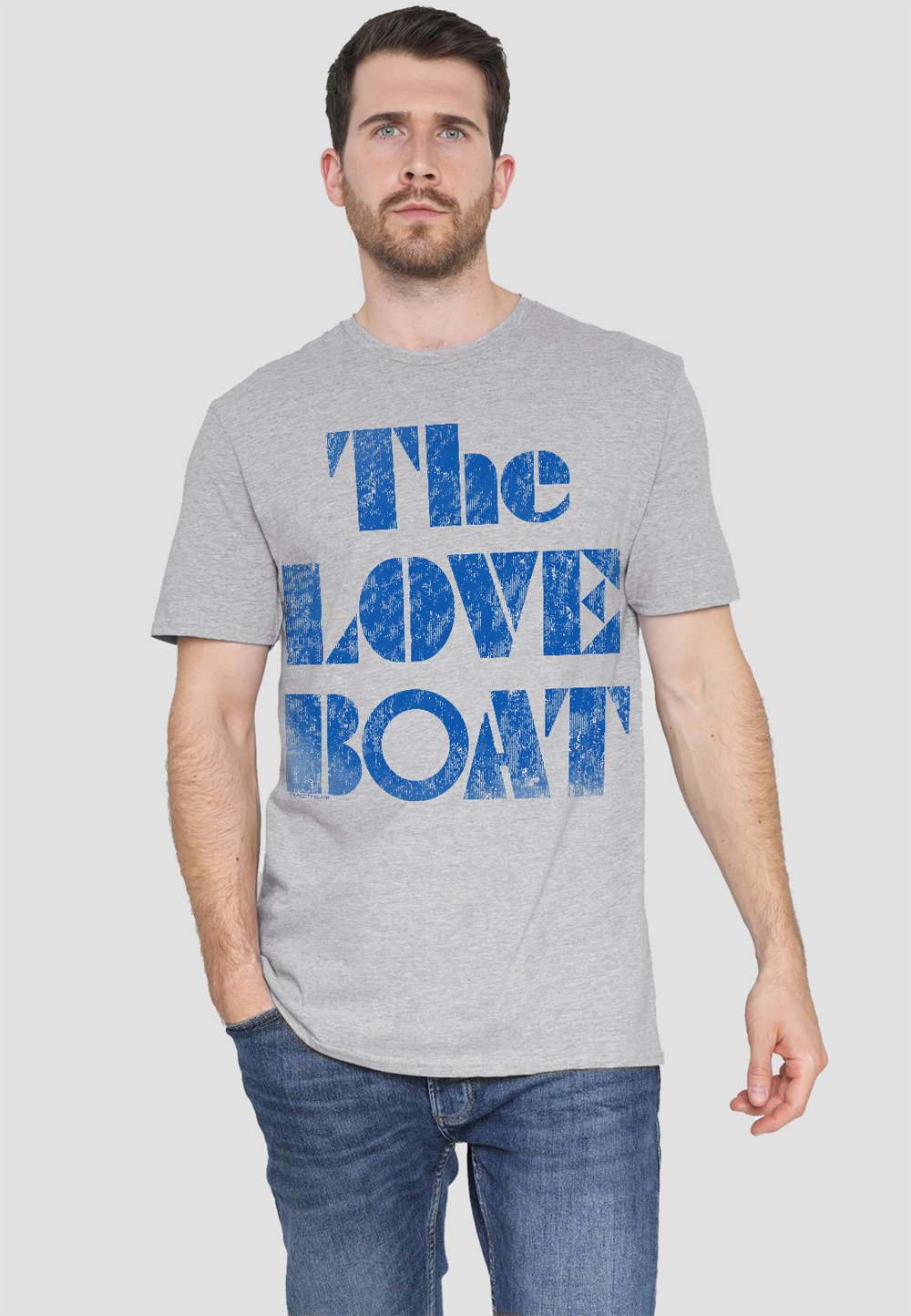 

Футболка с принтом LOVE BOAT DISTRESSED Cotton Soul, серый