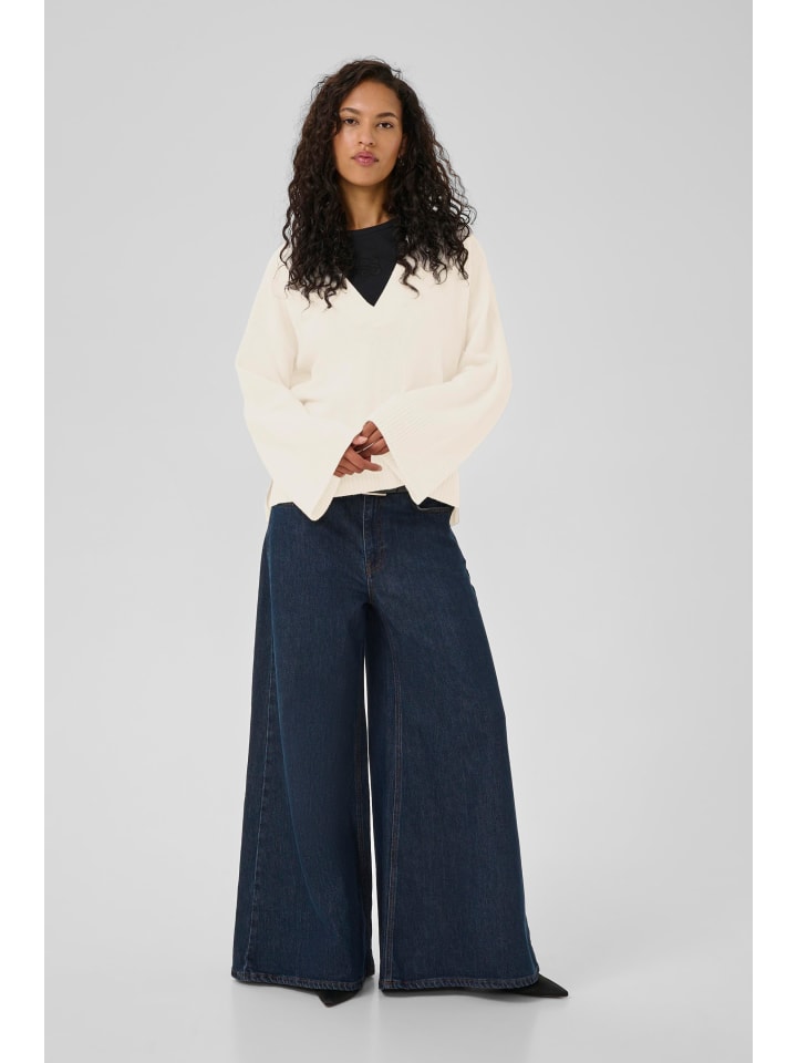 

My Essential Wardrobe Вязаный свитер HuxiMW стандартного кроя, цвет «Снежно-белый»