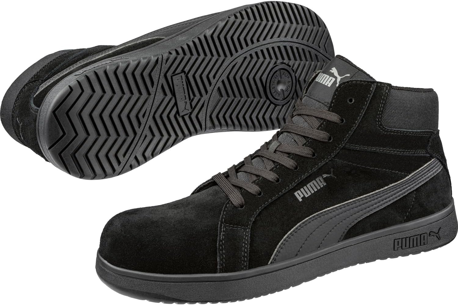 Мужские кроссовки PUMA Iconic Suede Mid Eh, черный — фото 3
