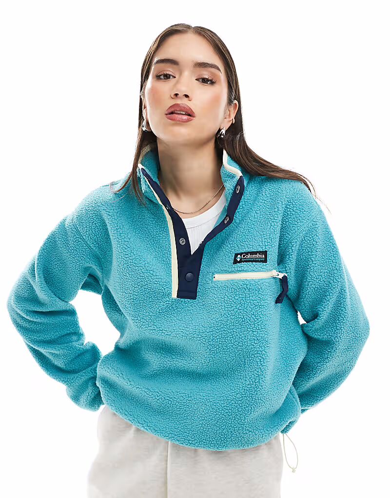 

Укороченный флис Columbia Helvetia II на кнопках зеленого цвета