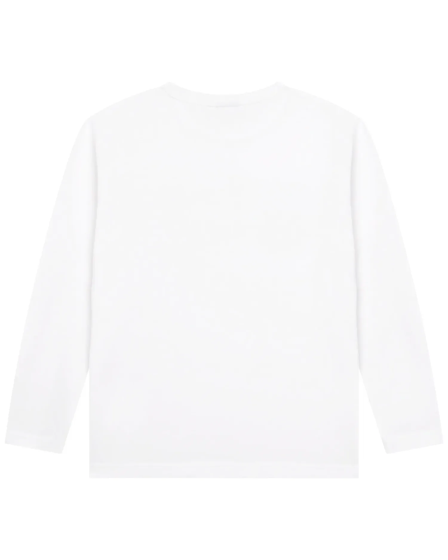Детская длинносливная футболка с рисунком на передней части из хлопка BOSS Kidswear, белый — фото 3