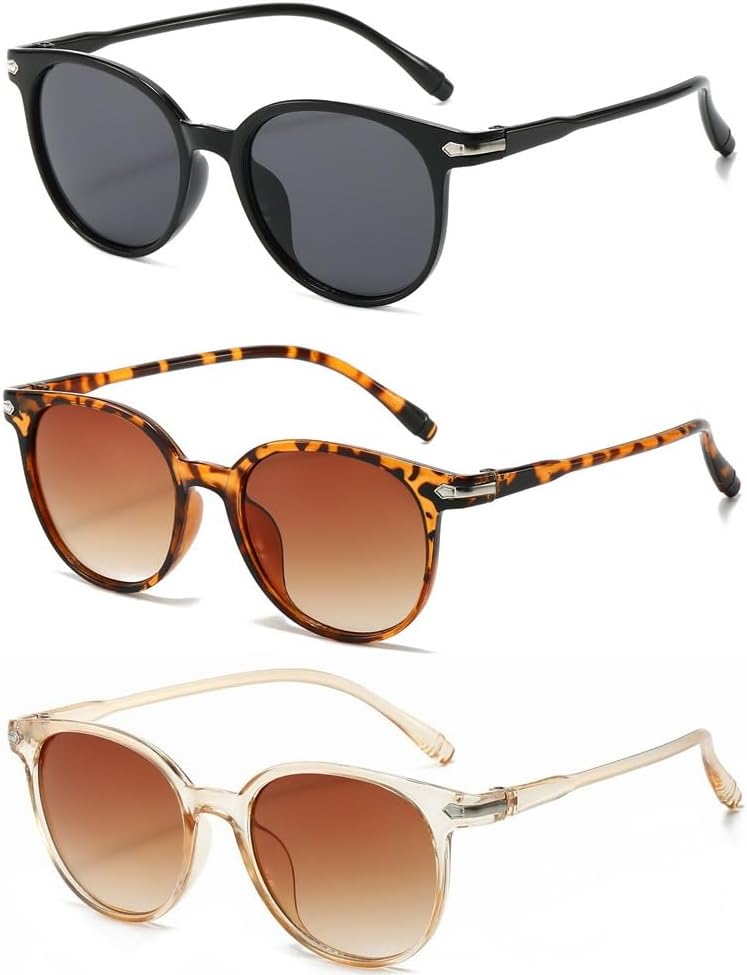 

Набор из 3 солнцезащитных очков «кошачий глаз» — геометрическая оправа с леопардовым принтом, защита от ультрафиолета UV400, для женщин, модные аксессуары ENSARJOE, 3pcs Black Leopard Print Tea Set