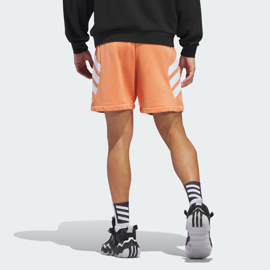 Спортивные шорты adidas Harden Graphic Shorts Asia Sizing 'Orange', оранжевый — фото 4