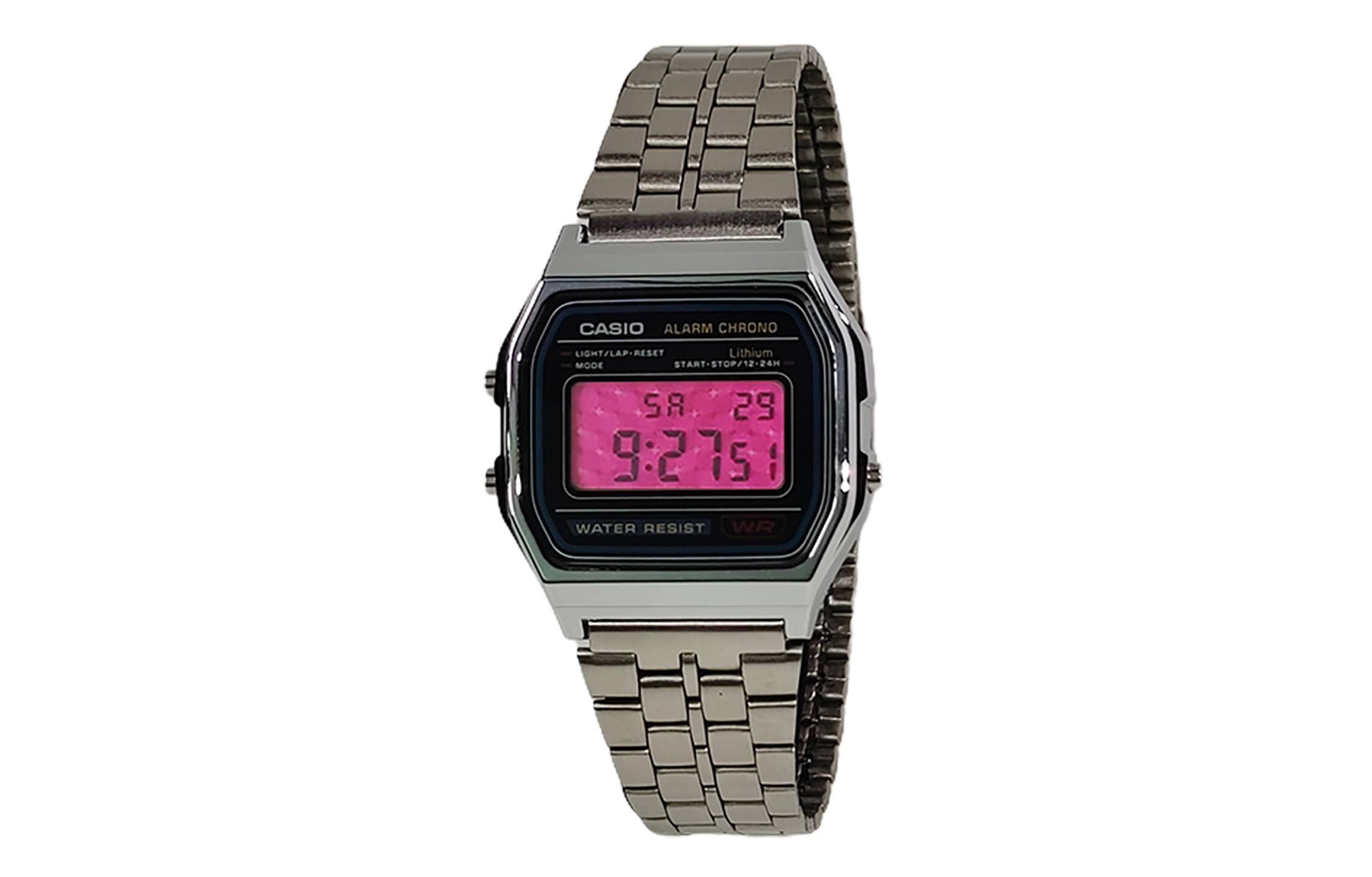 

CASIO Мужские часы Retrofit Series с кварцевым механизмом, стальной браслет, черный циферблат