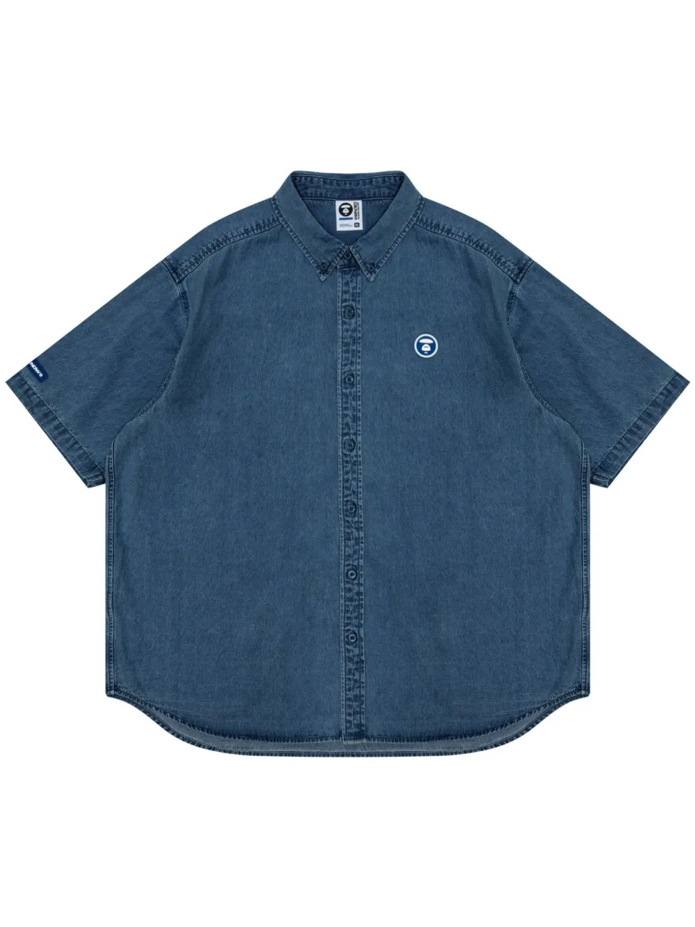 

Джинсовая рубашка с логотипом AAPE BY *A BATHING APE, синий