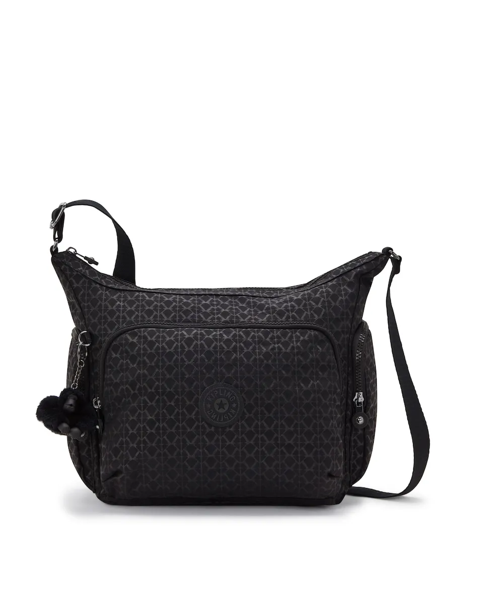 

Большая сумка через плечо на молнии Kipling, черный