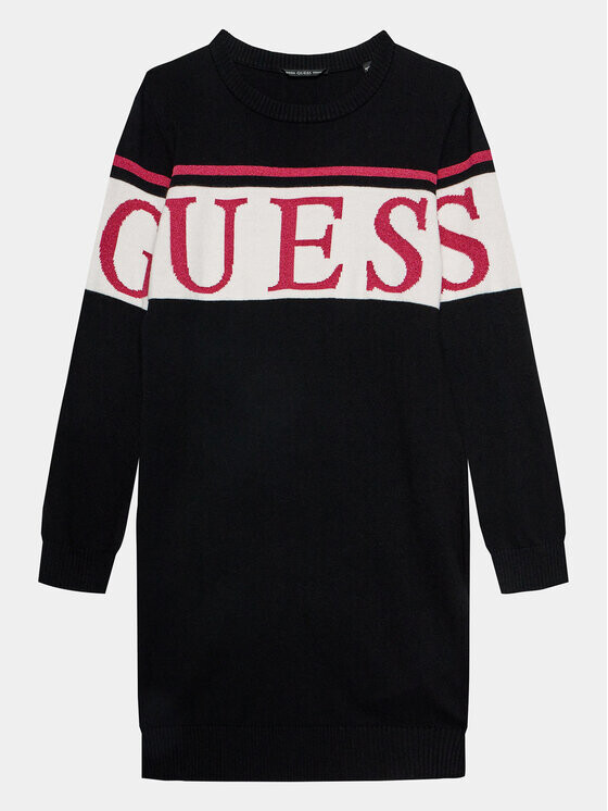 

Трикотажное платье обычного кроя Guess, черный