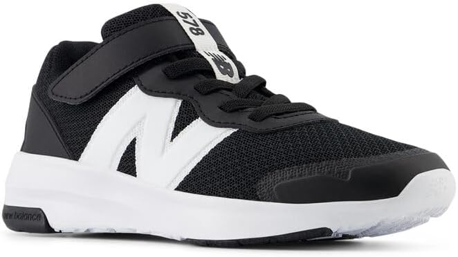 Кроссовки New Balance Kids' Dynasoft 578 V1 на липучках, белый/черный — фото 4