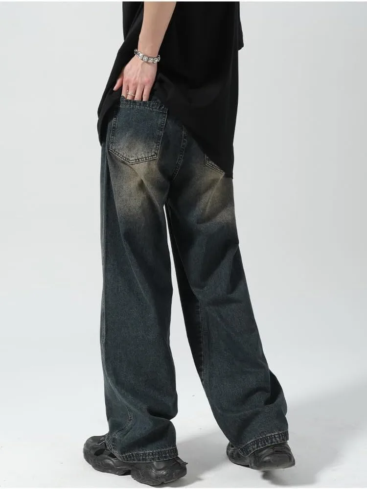 

Багги джинсы для мужчин grunge straight leg Kelabia