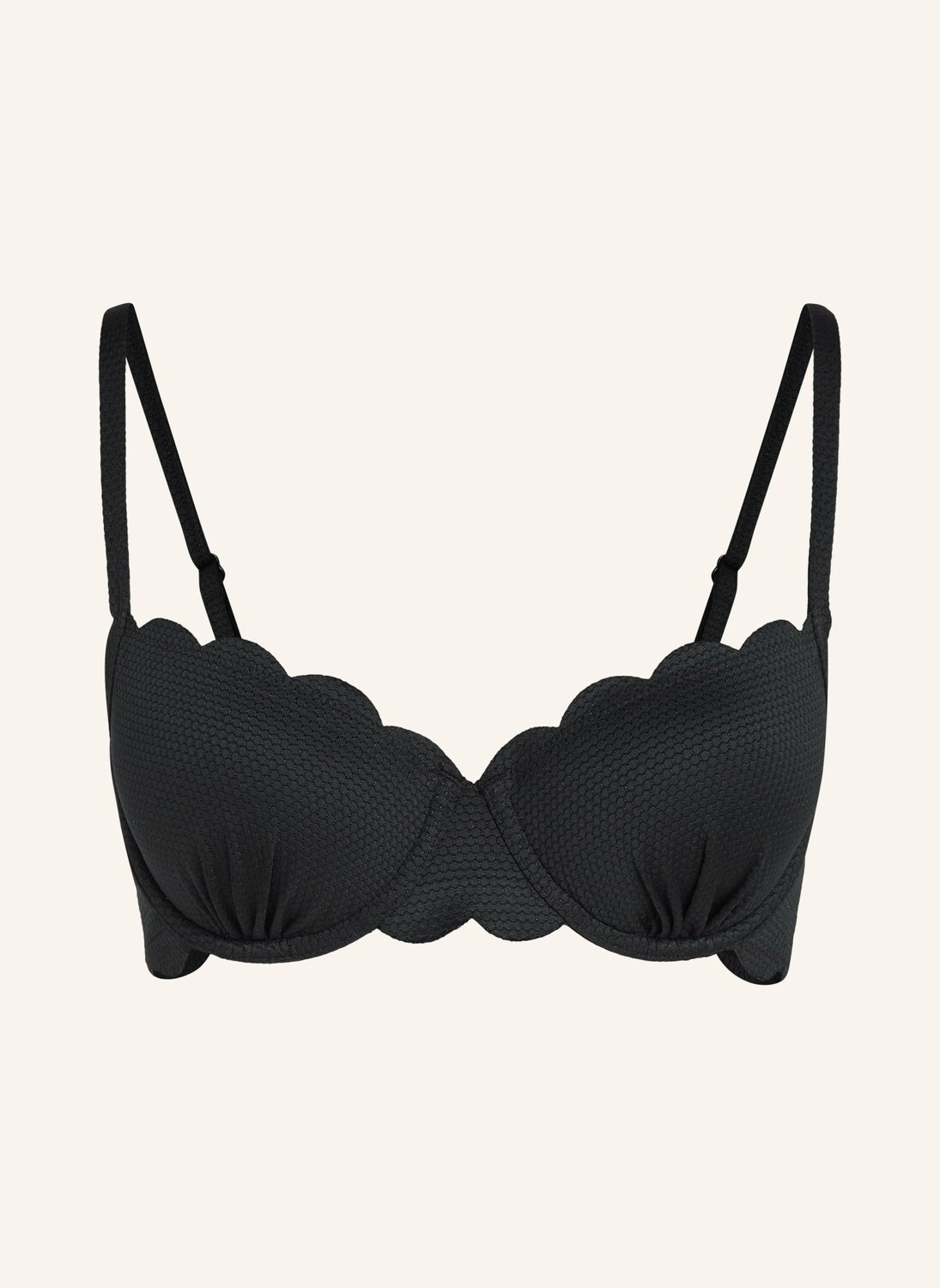 

Верх бикини на косточках с фестонами Hunkemöller, черный