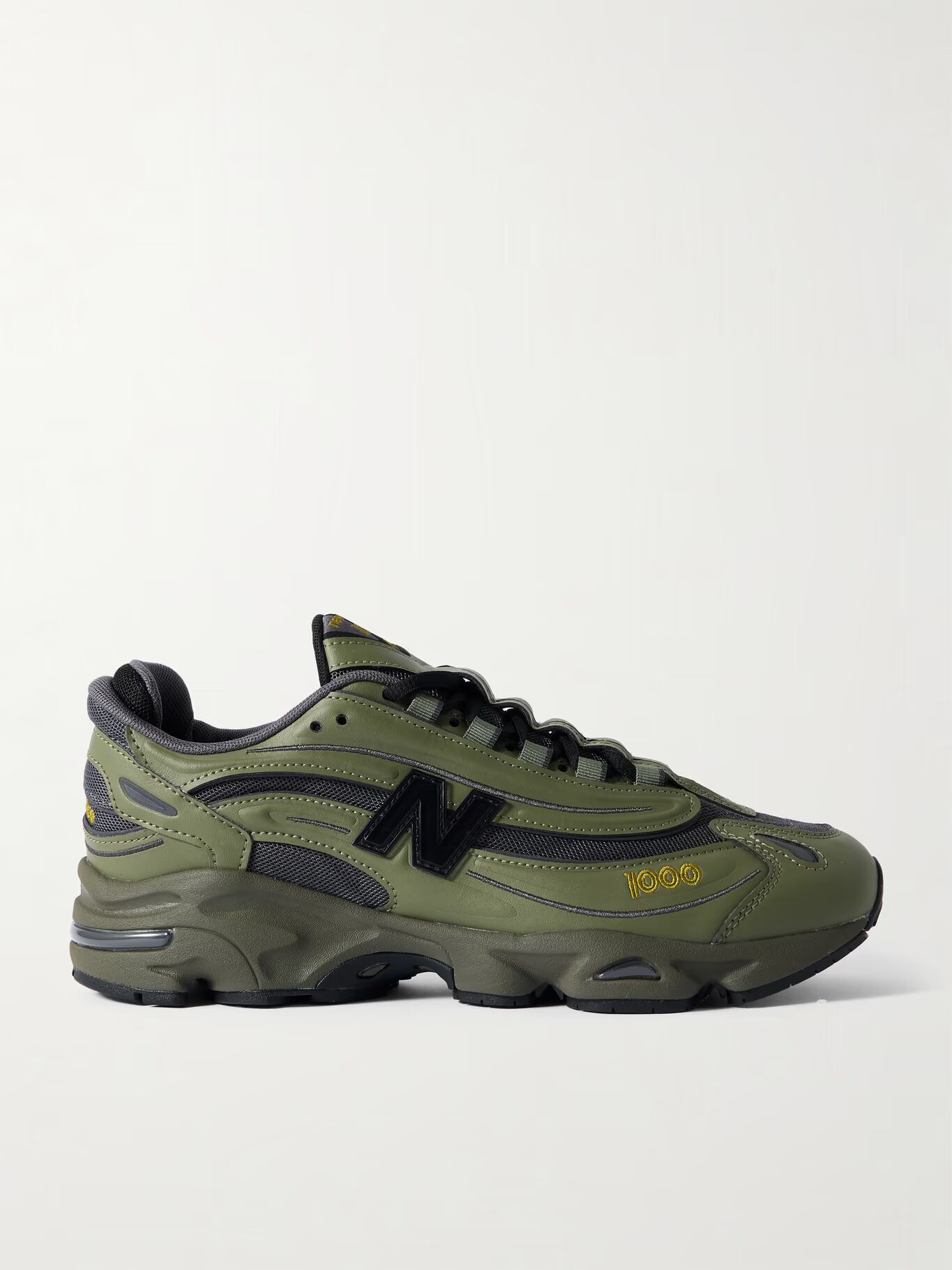 Кроссовки M1000 из вышитой искусственной кожи и сетки NEW BALANCE, зеленый — фото 3