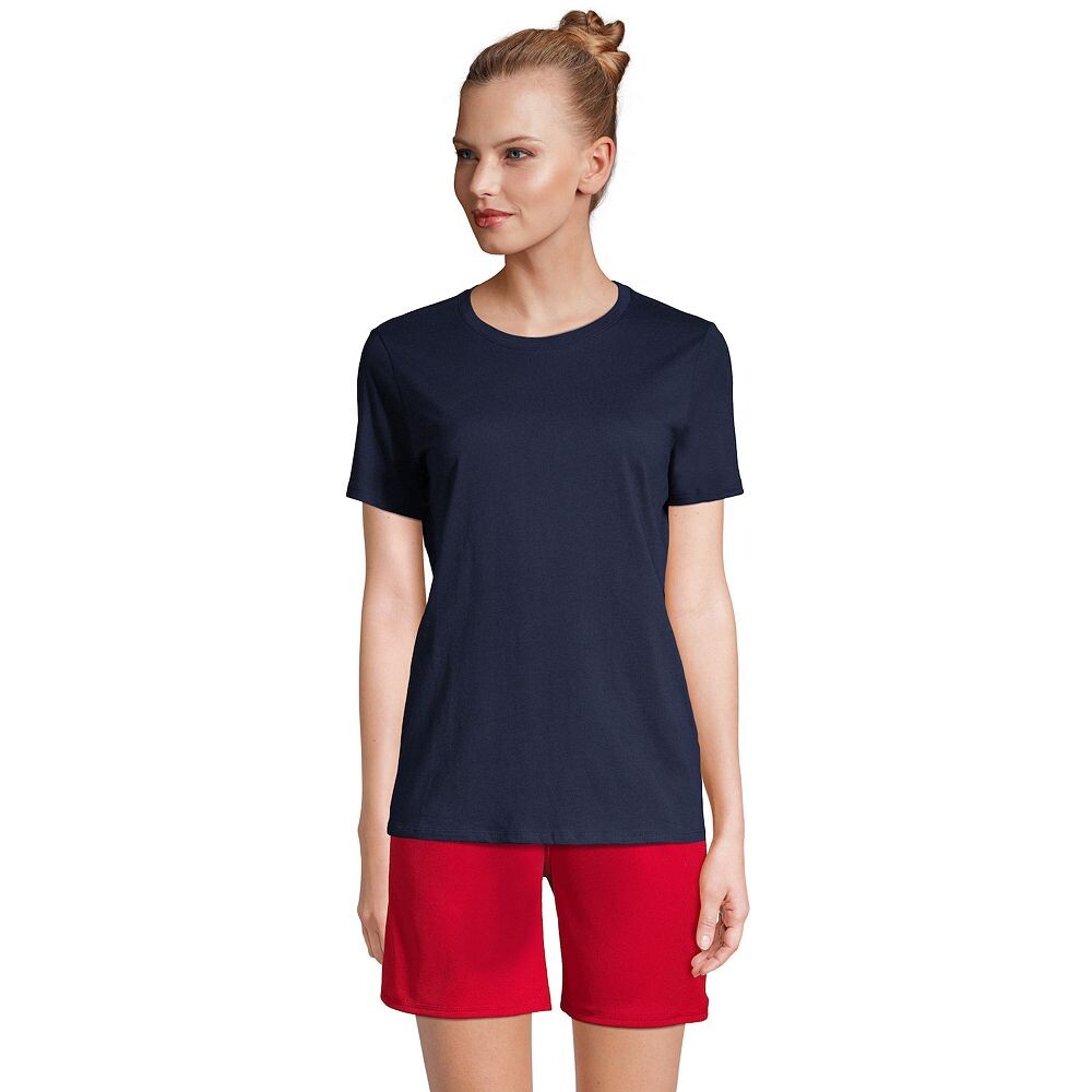 

Женская футболка Essential с короткими рукавами Lands End Lands' End, цвет Classic Navy