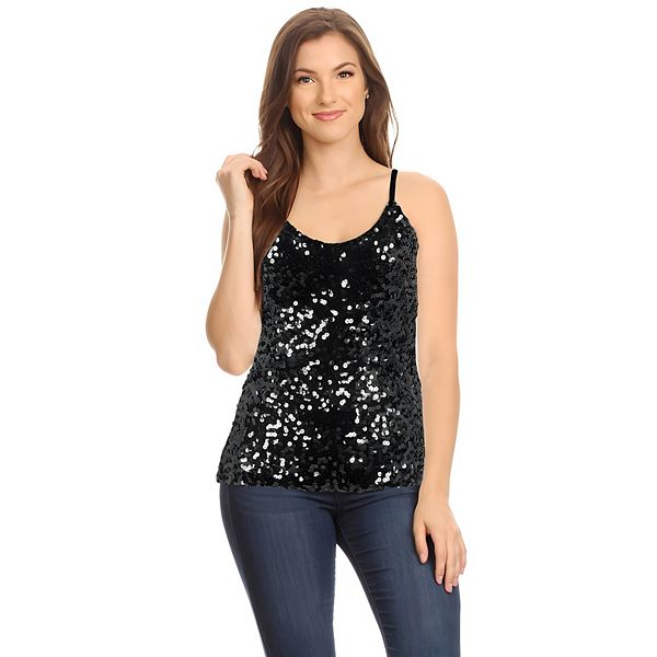 

Женский топ с блестящими пайетками Shine Bright Anna-Kaci, Black