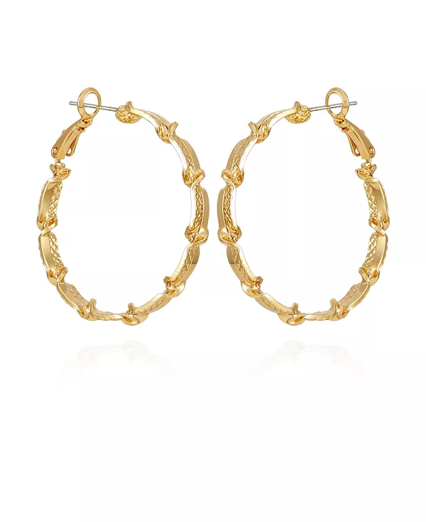 

Современные серьги-кольца T Tahari, gold