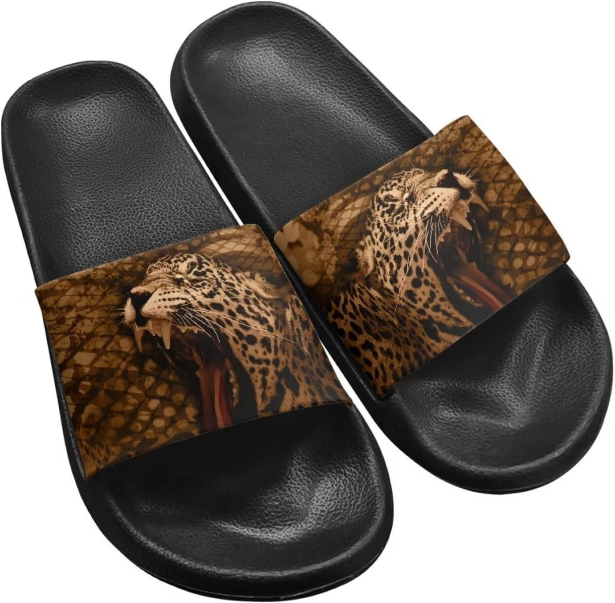 

Тапочеки Jrysaedy House Slides, Snakeskin Texture Leopard