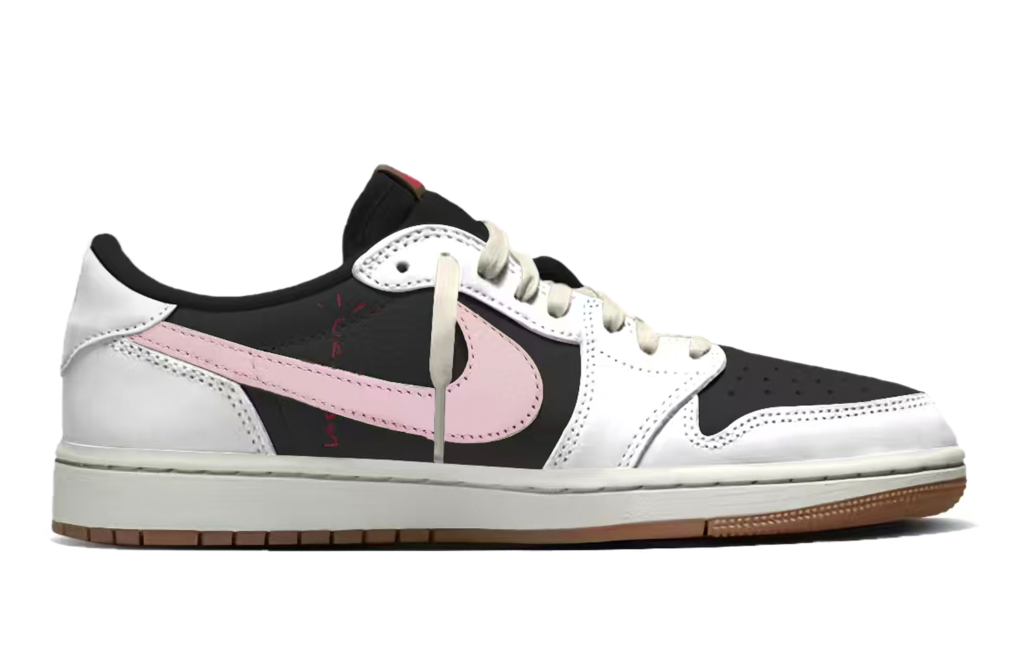 Jordan Travis Scott x Air 1 Travis Scott X AJ1 Low Collaboration Low top Vintage Basketball Shoes Unisex Pink — фото 3