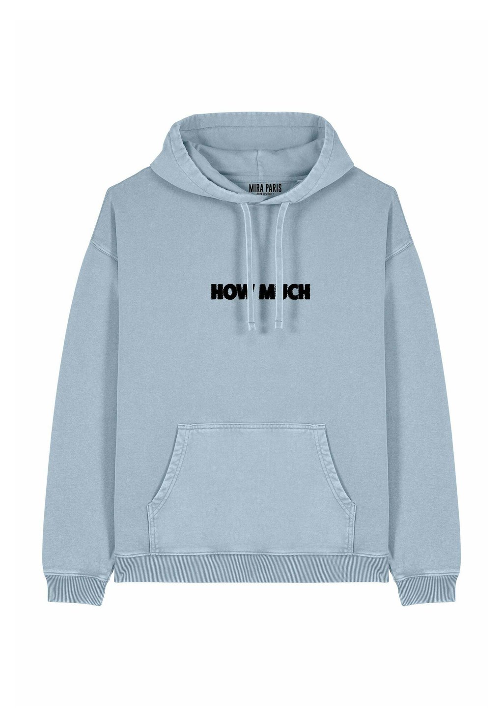 

Толстовка HOW MUCH EMBROIDERY UNISEX VINTAGE con cappuccio Mira Paris, металлик синий