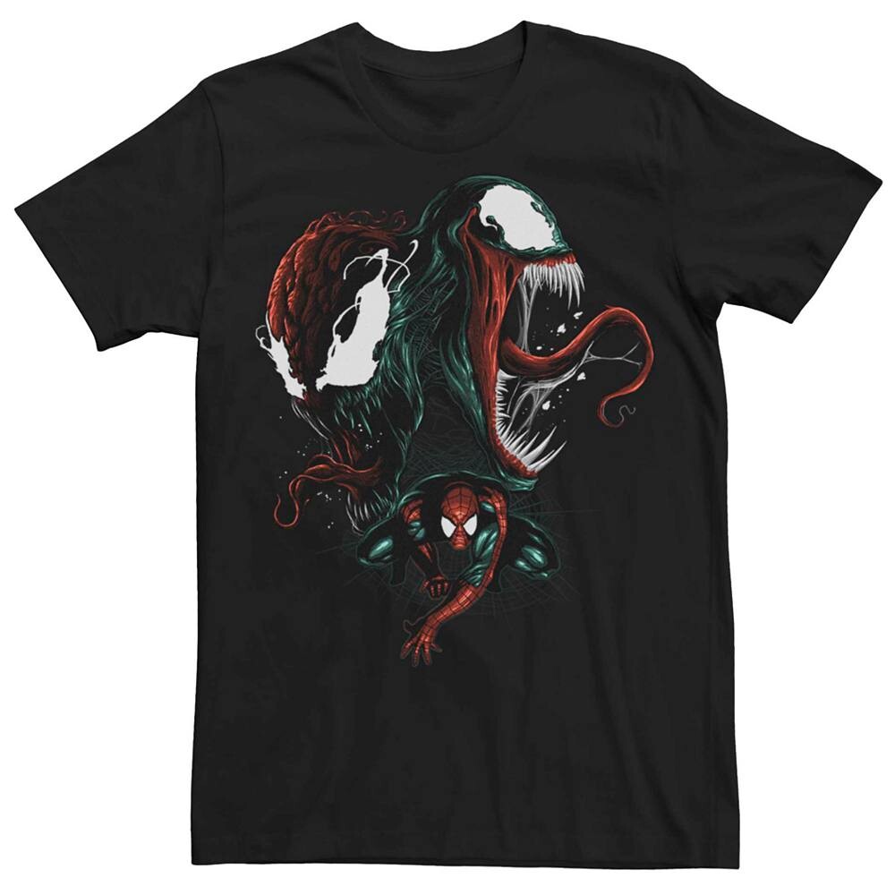 

Мужская футболка Marvel Spider-Man Venom And Carnage Villains Licensed Character, черный