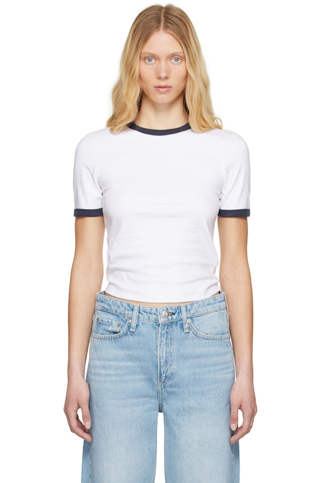 

Футболка Mia Ringer Rag & Bone, белый