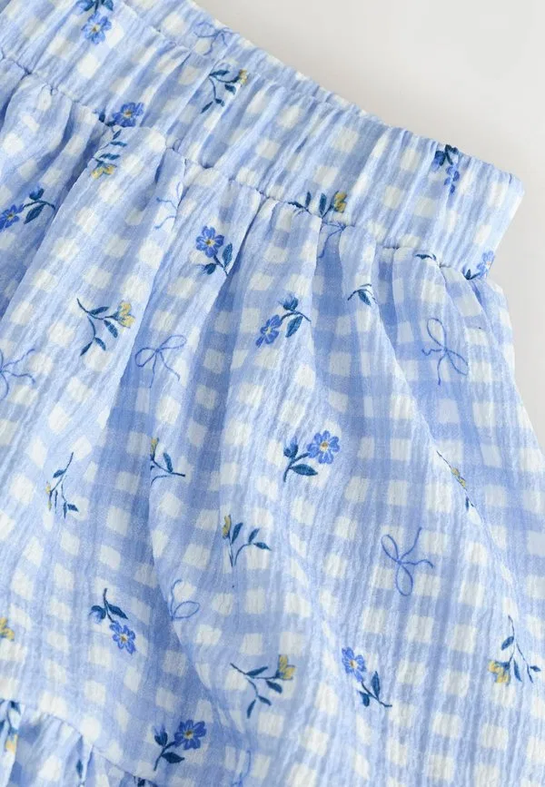 Юбка прямого кроя а-силуэта Next, Blue Gingham — фото 3