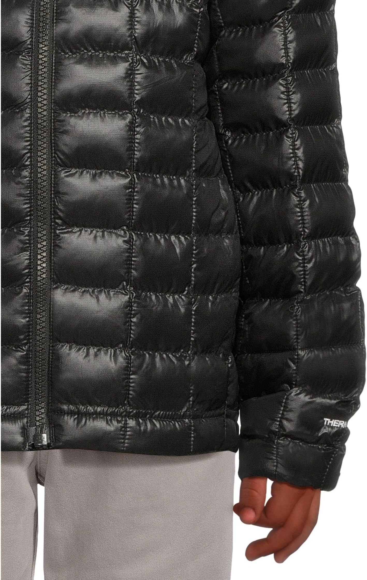 Куртка The North Face Kids ThermoBall Hooded Jacket, черный — фото 3