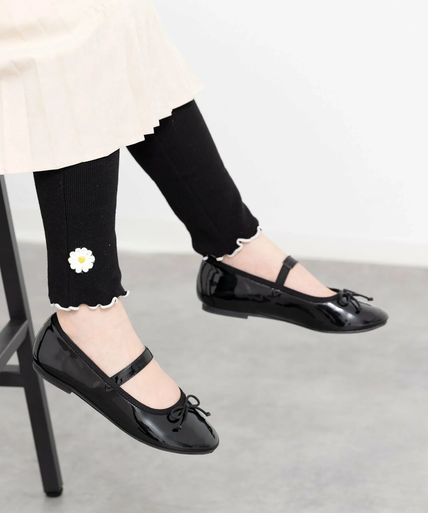 Ребристые леггинсы длиной 10 см Chil2, black