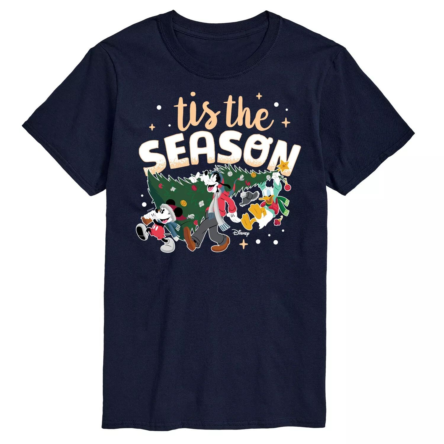 

Футболка 's Big & Tall Tis The Season с графическим рисунком Disney, синий