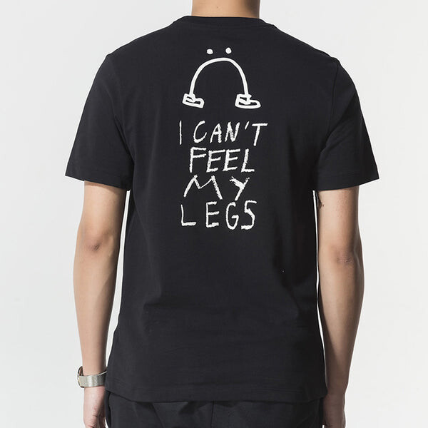 Футболка men's smiling face casual short sleeve black t-shirt Nike, черный — фото 4