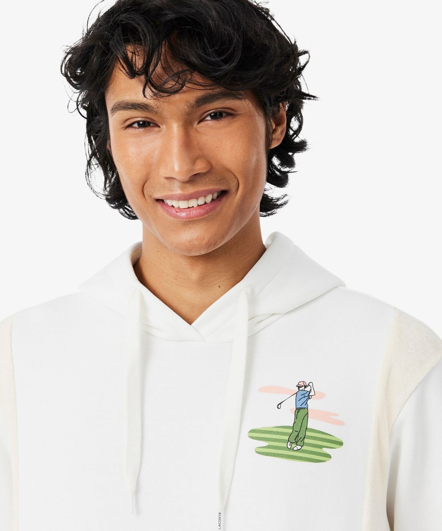 Толстовка с принтом для игры в гольф из флиса LACOSTE, White — фото 2
