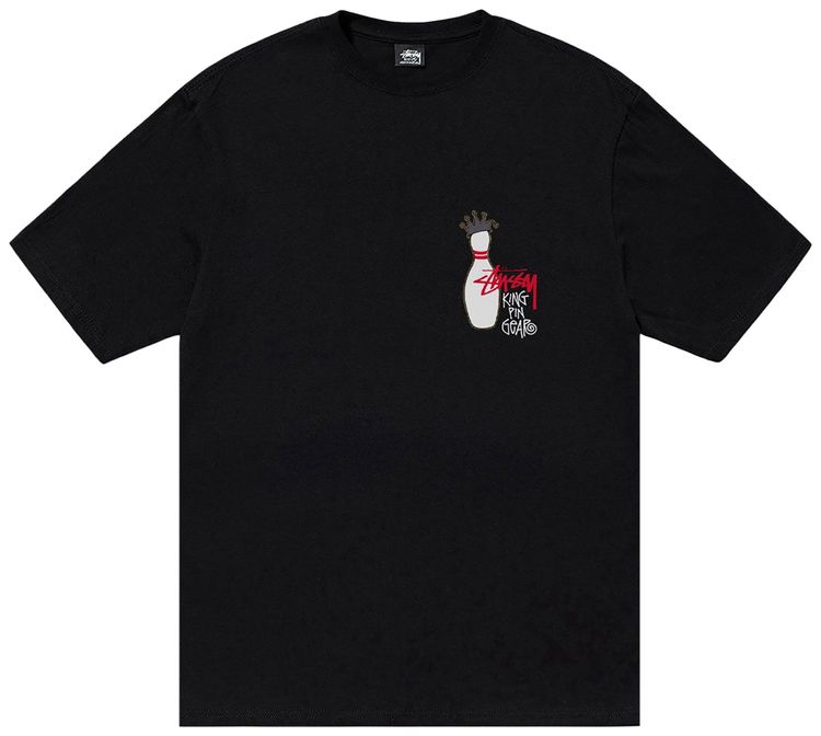 

Футболка Stussy Pigment Dyed Kingpin Tee 'Black', черный
