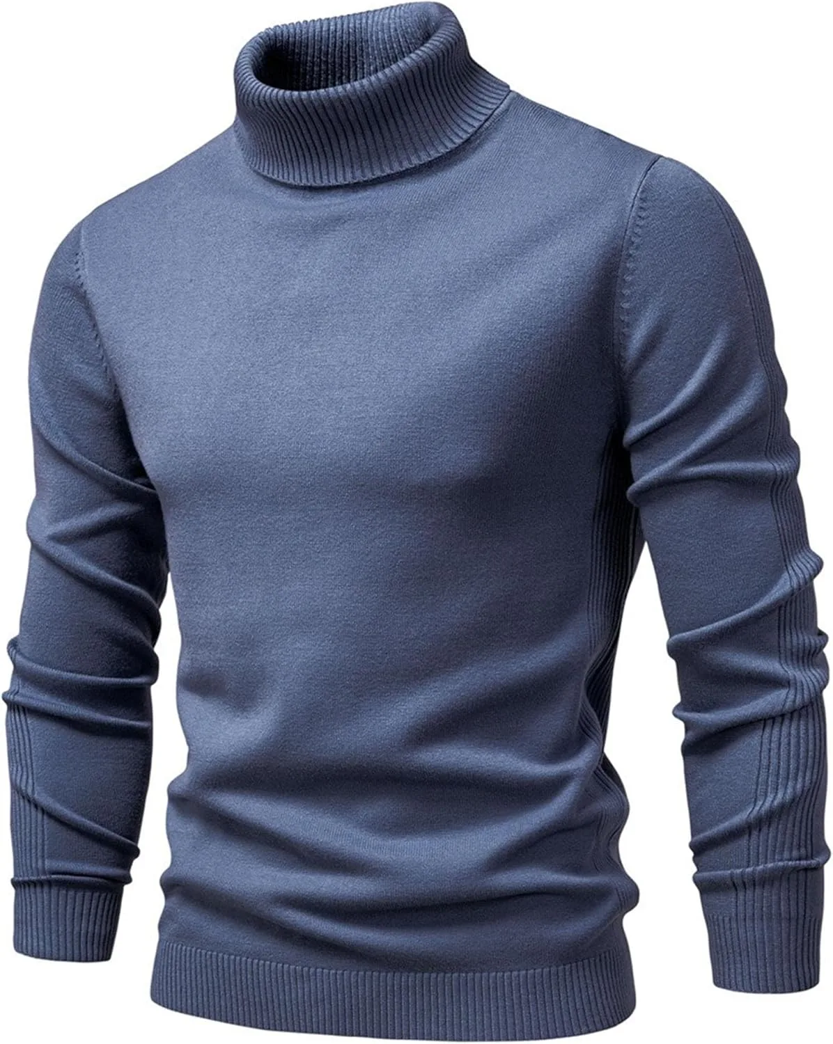 Мужской свитер Slim Fit с воротником-гольф — фото 4