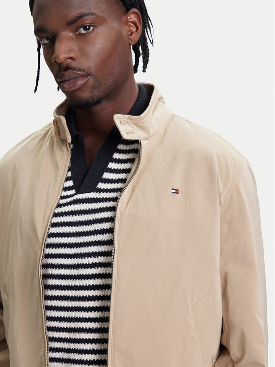Куртка-Бомбер стандартный крой Harrington MW0MW39637 Tommy Hilfiger, бежевый — фото 4