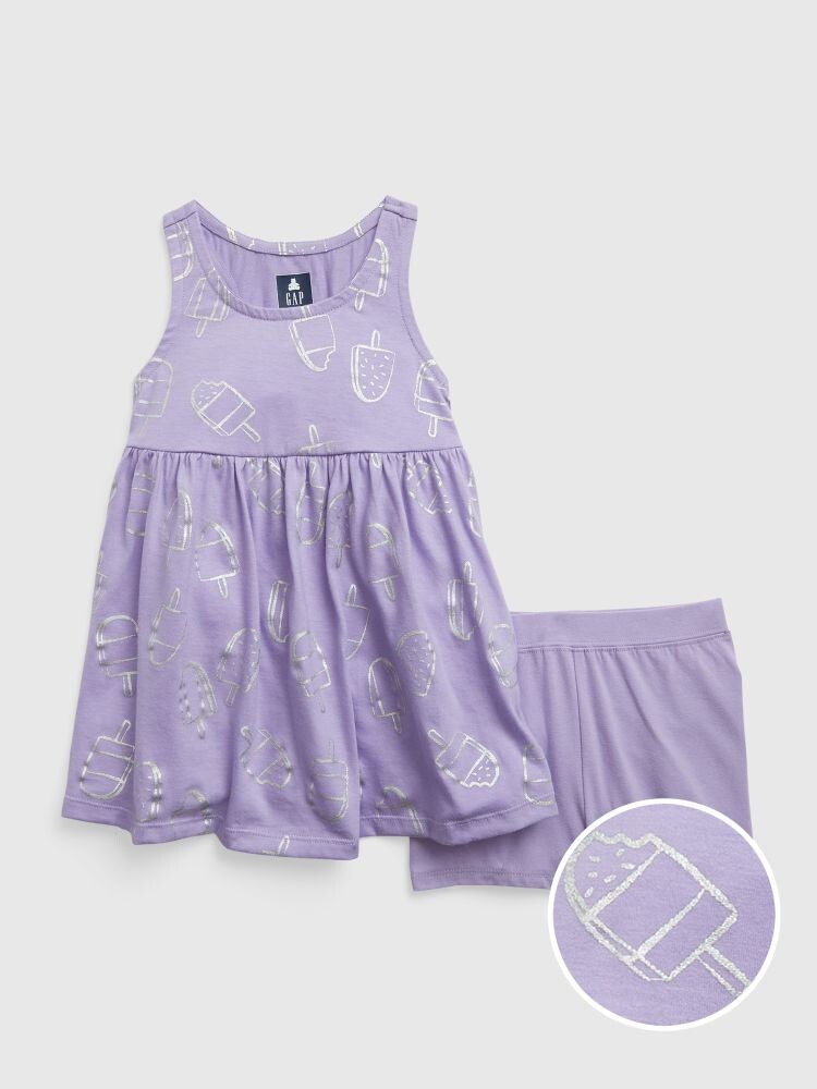 

Платье с шортами Gap, фиолетовый