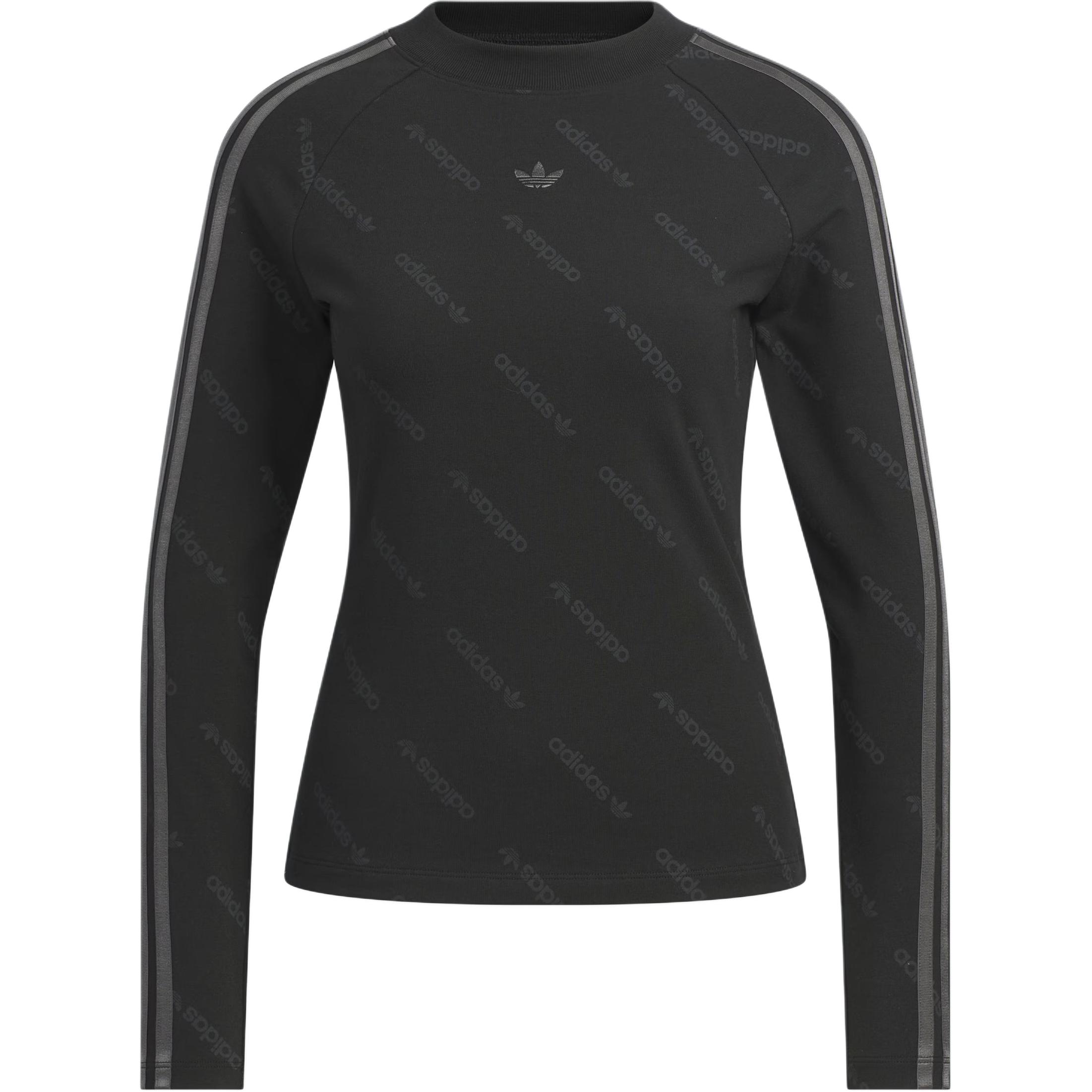 

Футболка с рукавом реглан SS25 для женщин Adidas Originals, черный/темно-серый