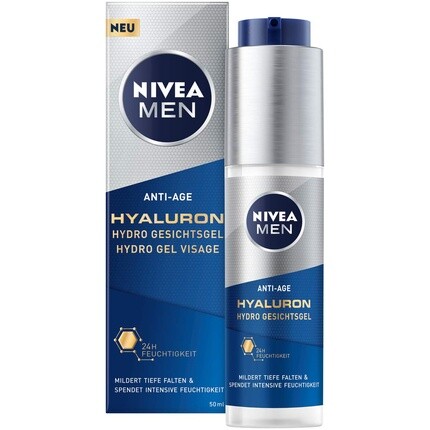 

Мужской антивозрастной гиалуроновый гидрогель для лица 50 мл, Nivea