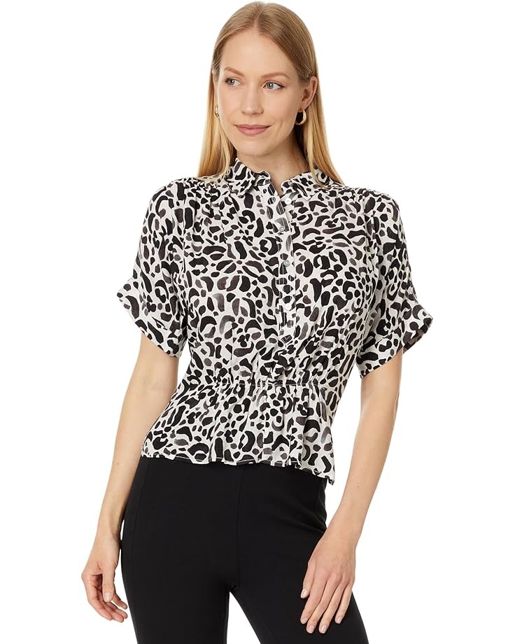 

Топ NIC+ZOE Onyx Animal Top, черный мульти