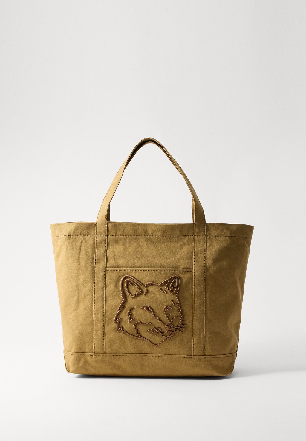 

Сумка-тоут FOX HEAD LARGE UNISEX Maison Kitsuné, коричневый