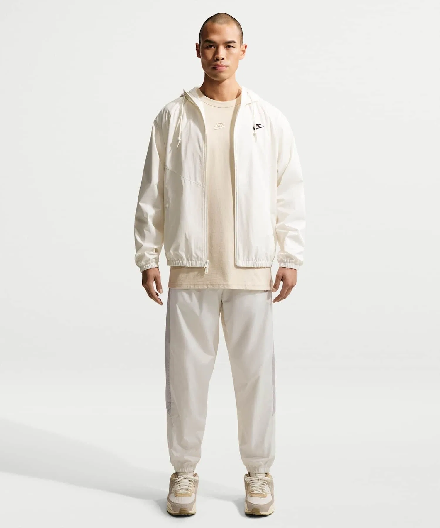 Мужские спортивные брюки Nike Windrunner с подкладкой бежевые