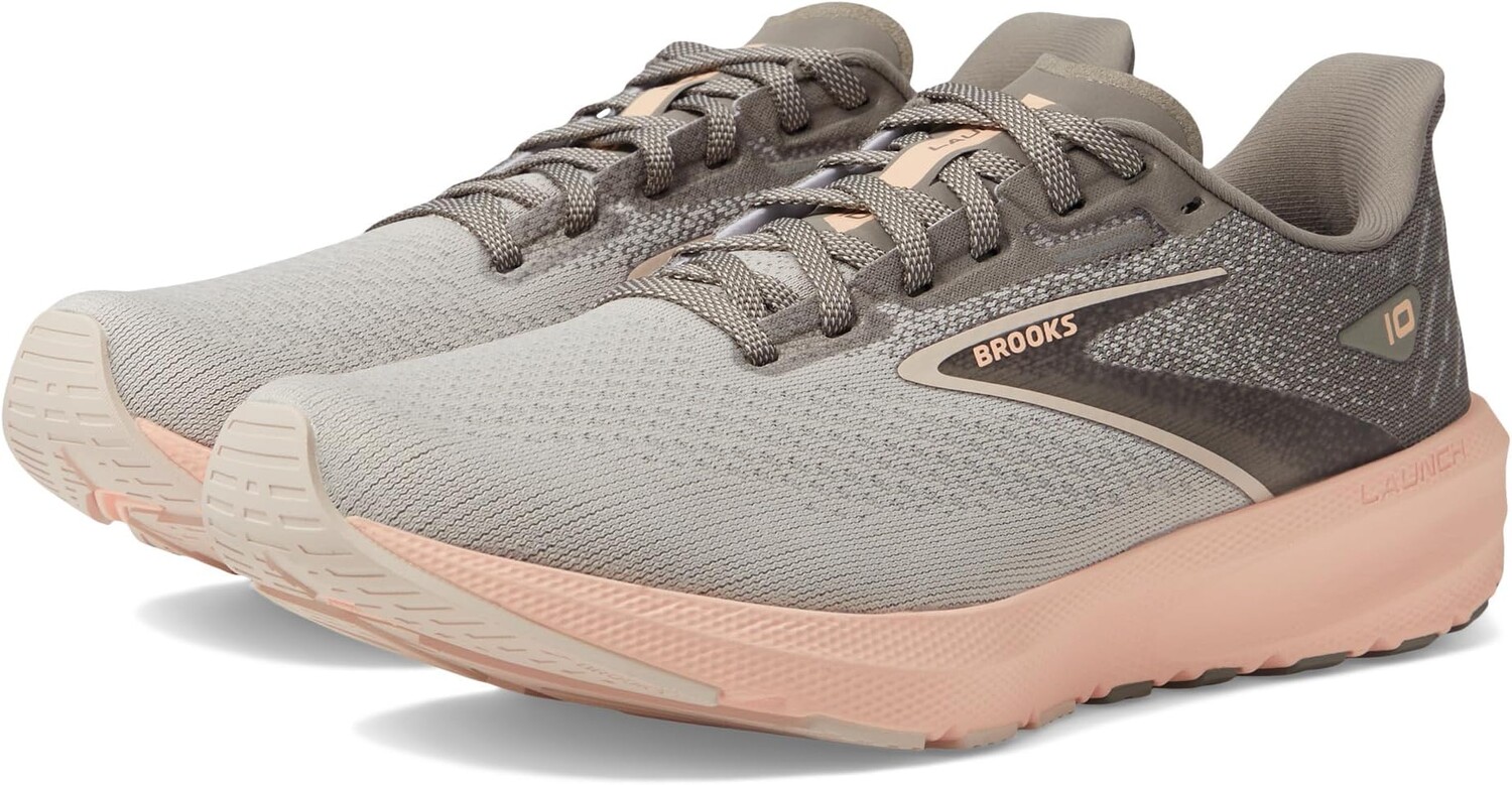 

Кроссовки Launch 10 Brooks, цвет Grey/Crystal Grey/Pale Peach, Серый, Кроссовки Launch 10 Brooks, цвет Grey/Crystal Grey/Pale Peach