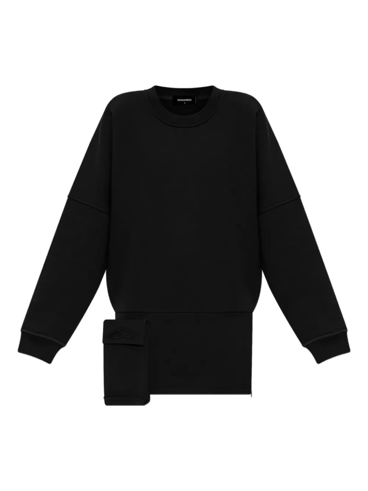 

Платье-толстовка свободного кроя DSQUARED2, черный
