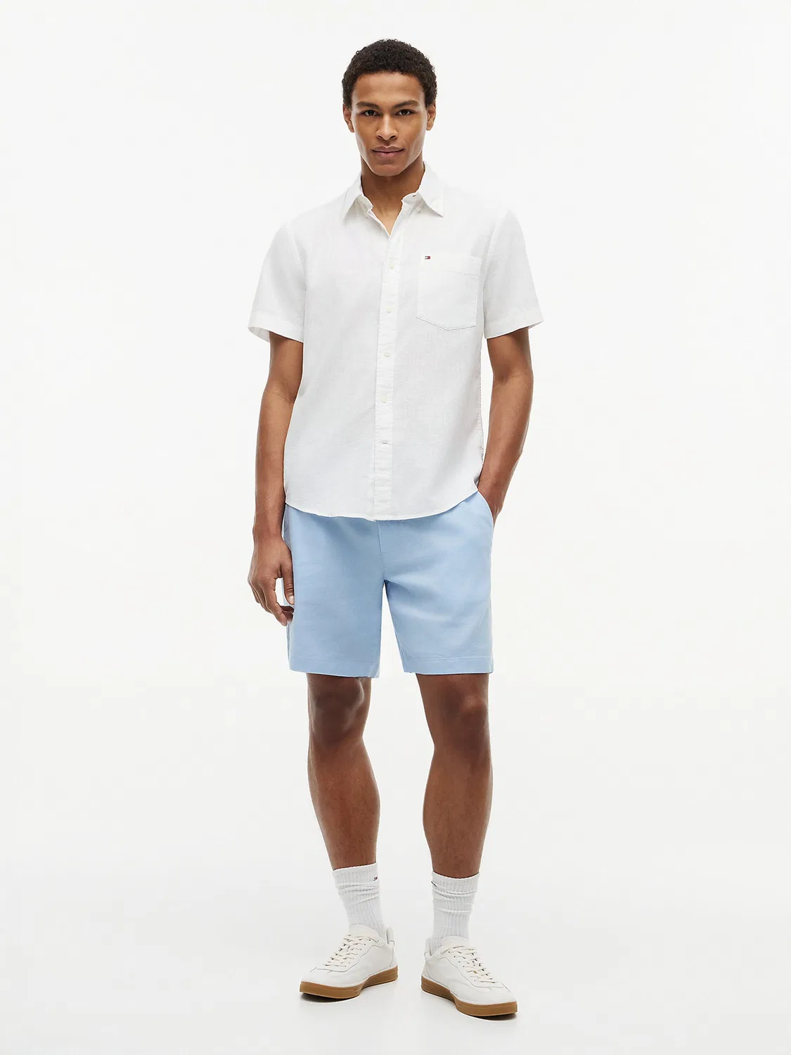 Брюки свободного кроя Tommy Hilfiger, Pastel Blue — фото 2
