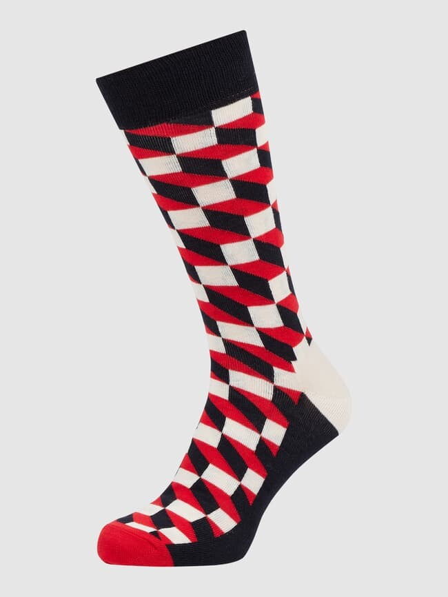 

Носки со сплошным узором Happy Socks, темно-синий