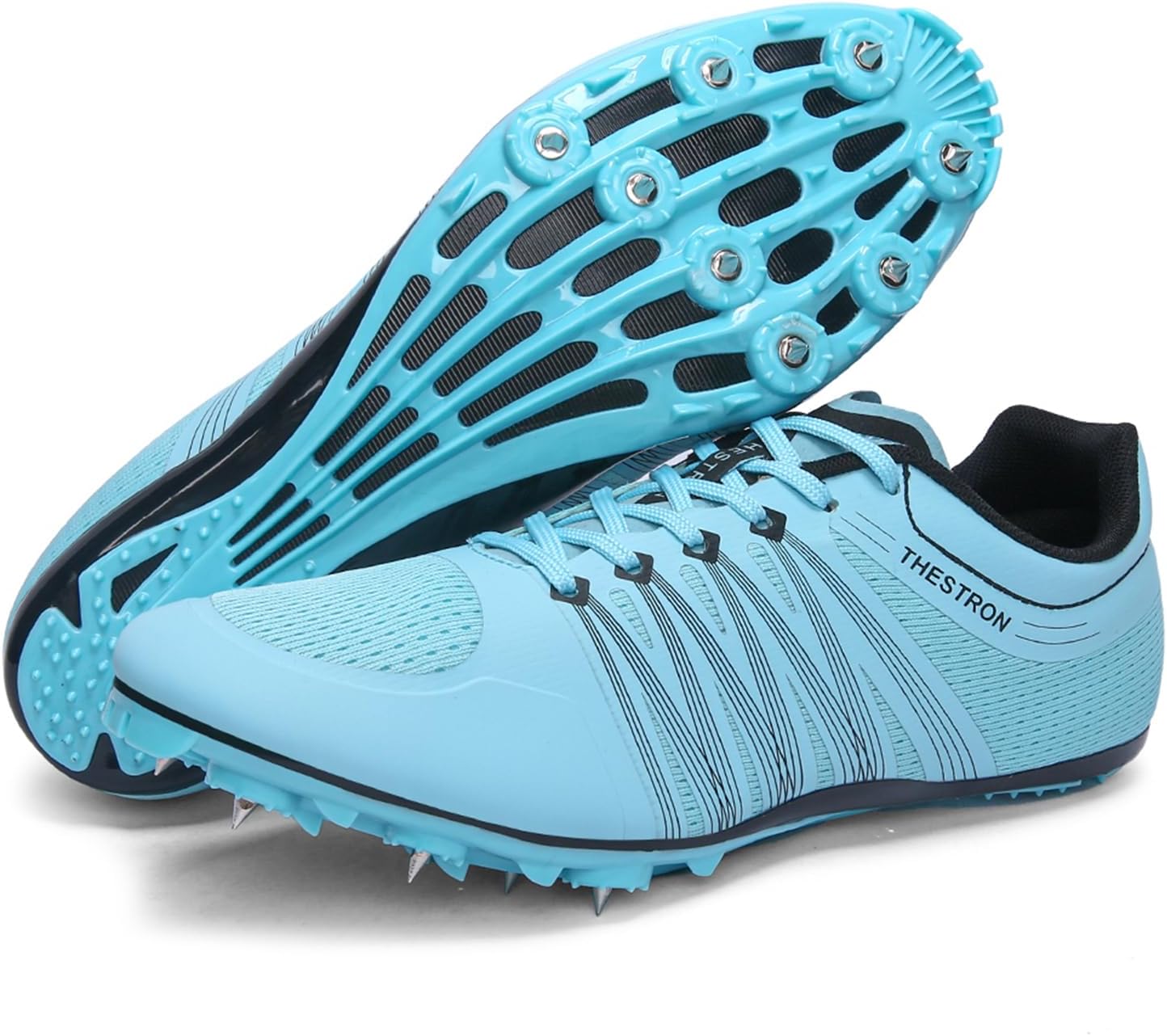 

Легкоатлетические кроссовки Zakey для мужчин, женщин и детей, шиповки для бега, прыжков и соревнований, профессиональные беговые шиповки для девочек и мальчиков, светло-голубой