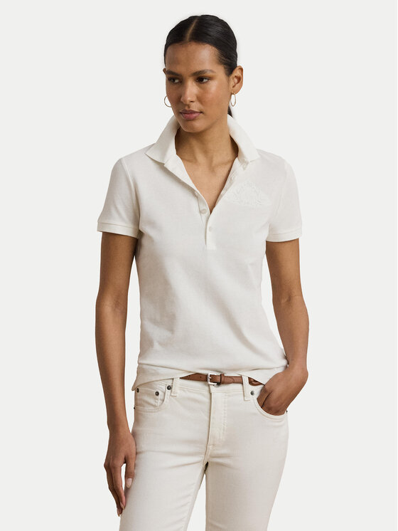 

Рубашка поло облегающего кроя 200966128001 Lauren Ralph Lauren, белый