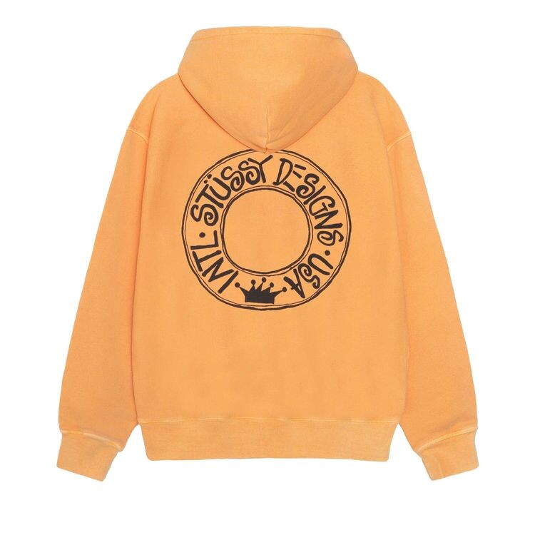 Худи Stussy Pigment Dyed Buana Hoodie Orange, оранжевый — фото 2